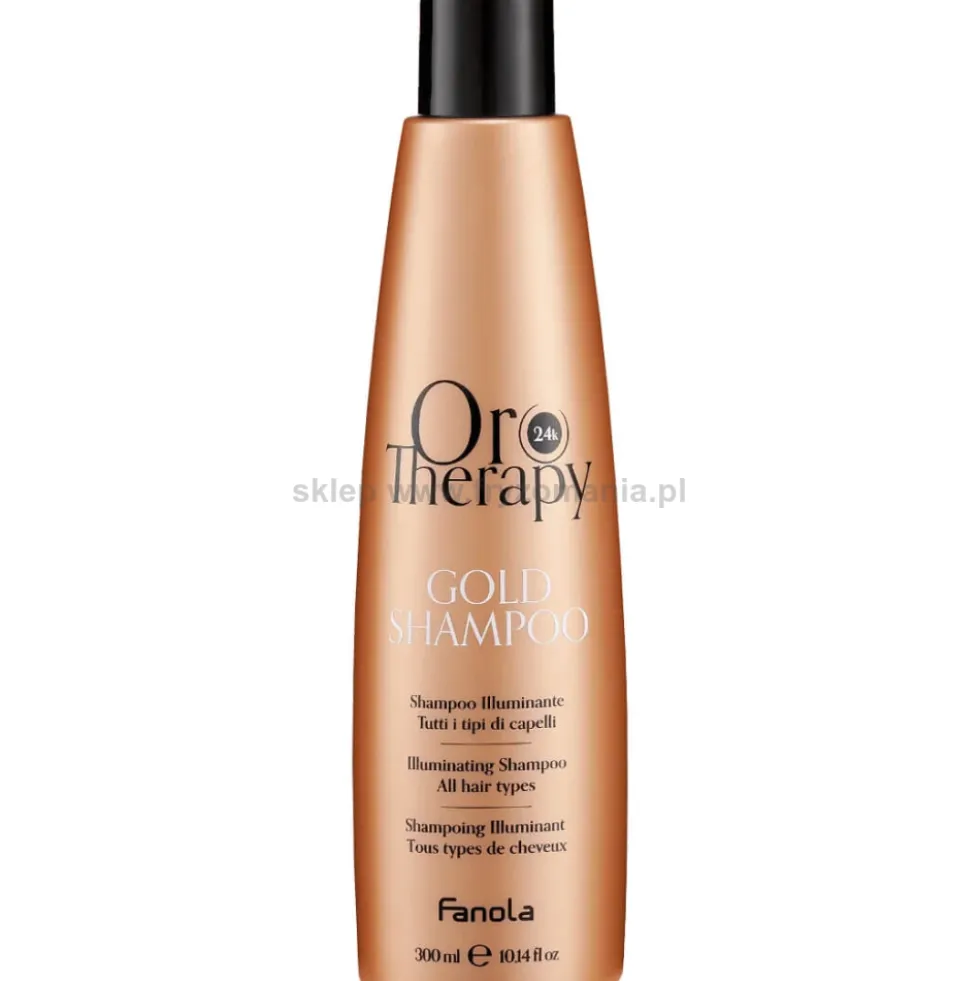 Fanola Oro Therapy Gold rozświetlający szampon do włosów z olejkiem arganowym 300ml