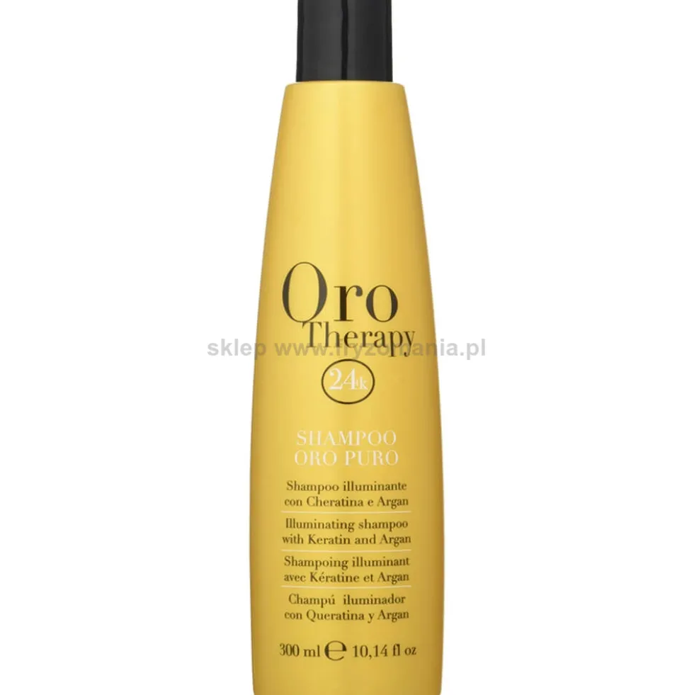 Fanola Oro Therapy Gold rozświetlający szampon do włosów z olejkiem arganowym 300ml