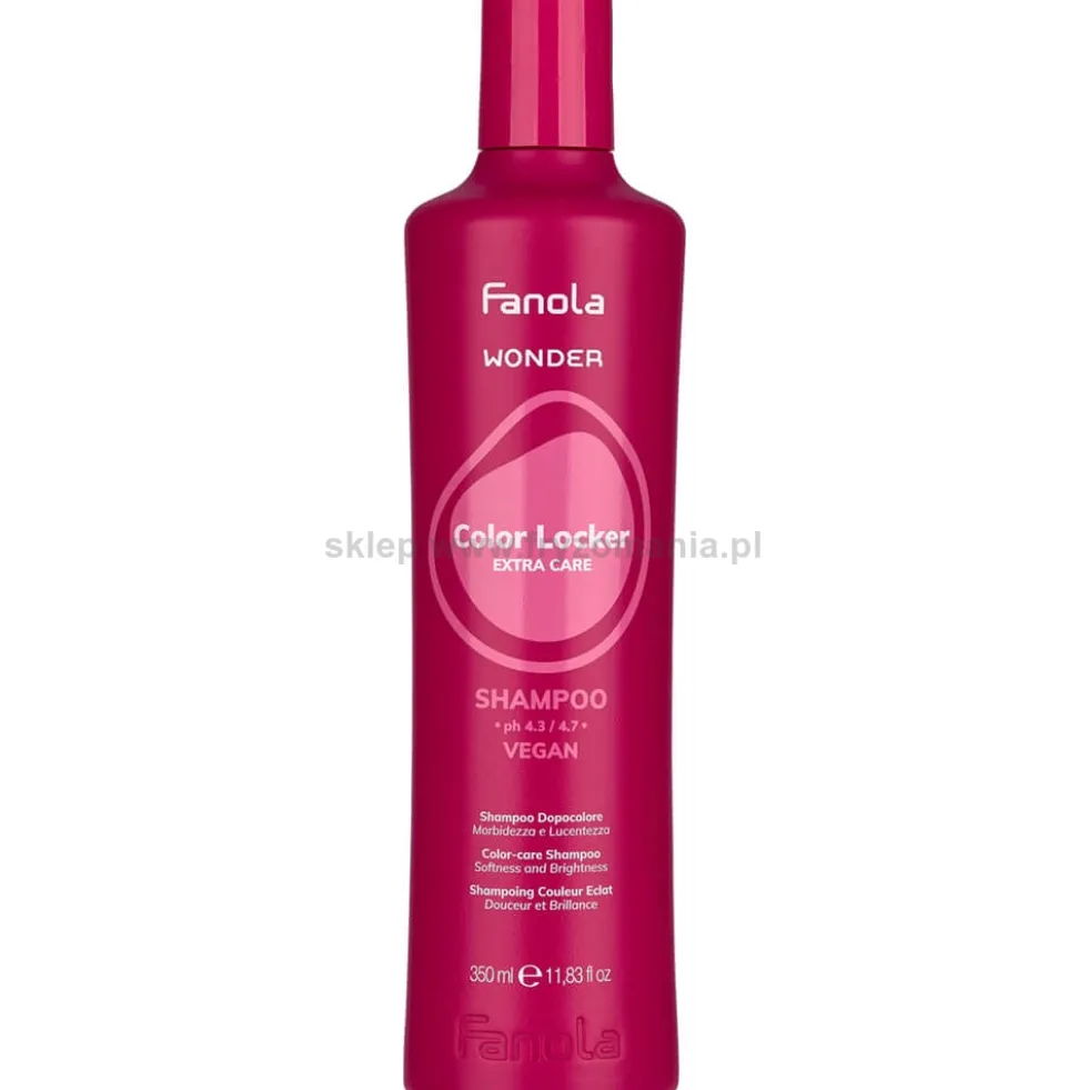 Fanola Wonder Color Locker Szampon do włosów farbowanych, przedłużający trwałość koloru 350ml