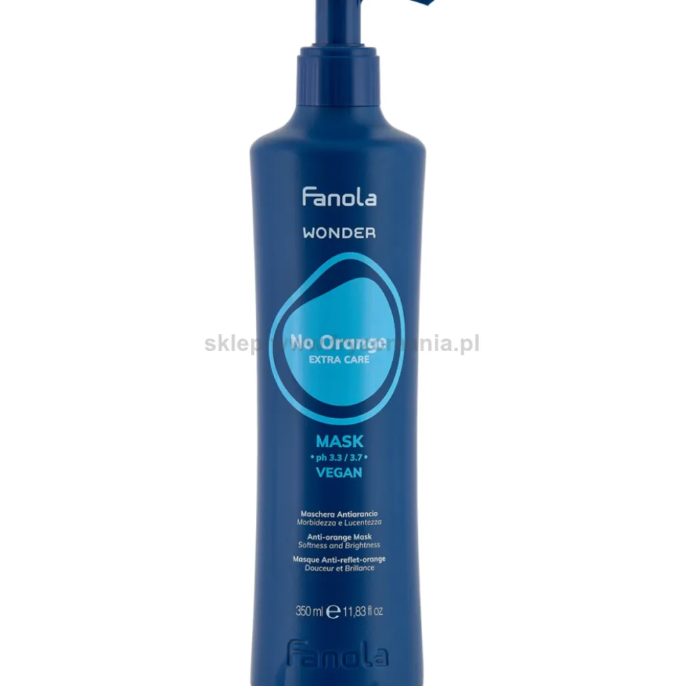 Fanola Wonder No Orange Maska neutralizująca pomarańczowe odcienie ciemnych włosów 350ml