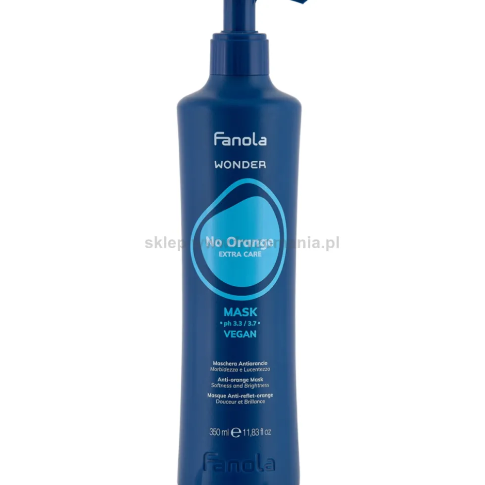 Fanola Wonder No Orange - zestaw neutralizujący szampon i maska do ciemnych włosów 2x350ml