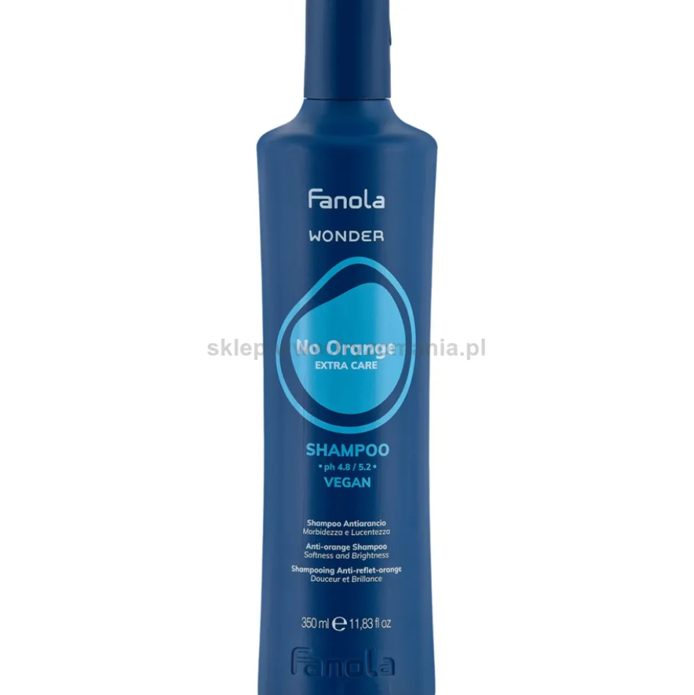 Fanola Wonder No Orange - zestaw neutralizujący szampon i maska do ciemnych włosów 2x350ml
