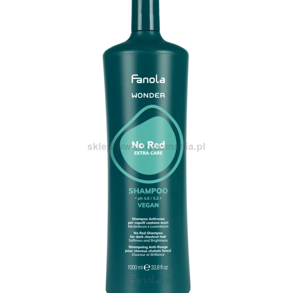 Fanola Wonder No Red - zestaw neutralizujący szampon i maska dla brunetek 2x1000ml