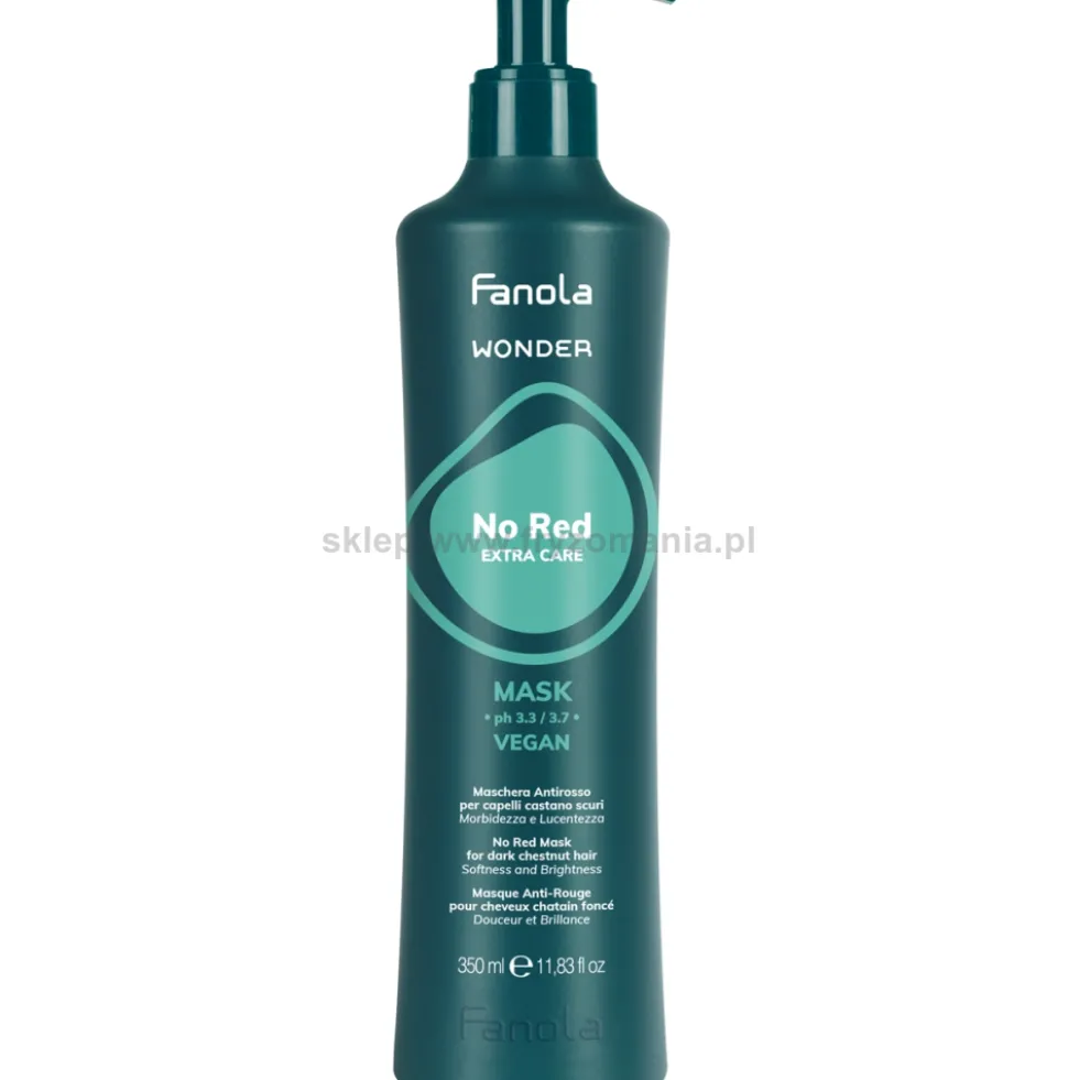 Fanola Wonder No Red - zestaw neutralizujący szampon i maska dla brunetek 2x350ml