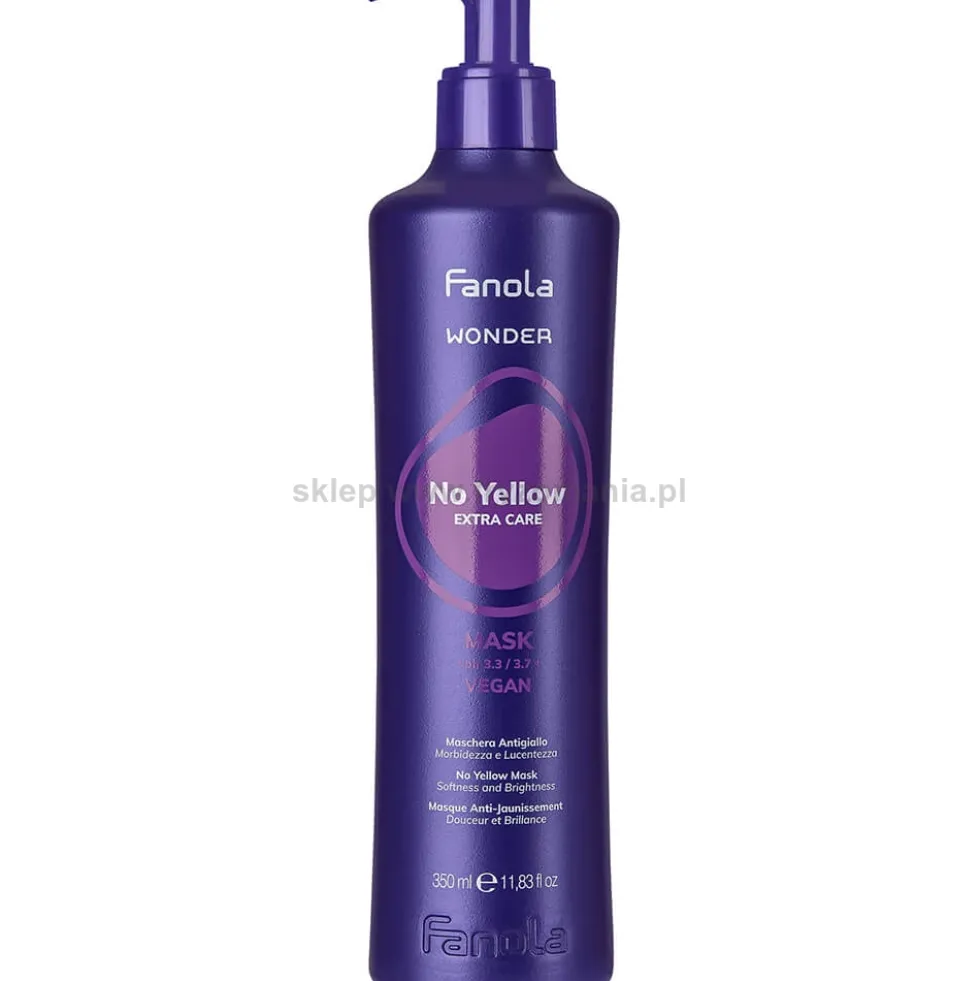 Fanola Wonder No Yellow Maska neutralizująca żółty kolor do włosów bardzo suchych 350ml