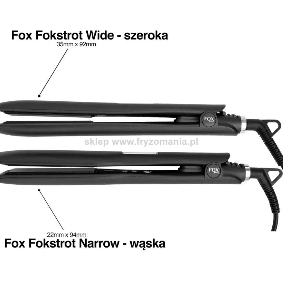 Fox Fokstrot Narrow Prostownica do włosów z wyświetlaczem LCD HD