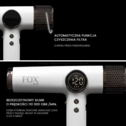 Fox Pearl Suszarka do włosów z jonizacją, ultracicha 1800W