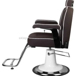 Gabbiano Amadeo Fotel barberski brązowy dostępny w 48h