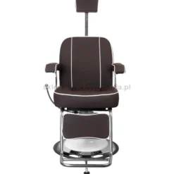 Gabbiano Amadeo Fotel barberski brązowy dostępny w 48h