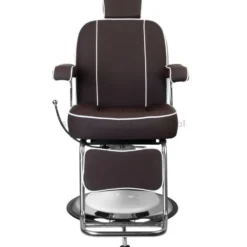 Gabbiano Amadeo Fotel barberski brązowy dostępny w 48h