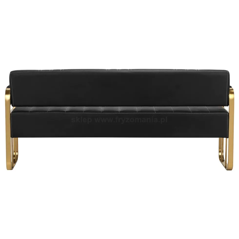 Gabbiano Avila Sofa do poczekalni fryzjerskiej, złoto-czarna, dostępna w 48H