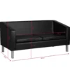 Gabbiano BM18003 Sofa do poczekalni fryzjerskiej, czarna
