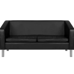 Gabbiano BM18003 Sofa do poczekalni fryzjerskiej, czarna