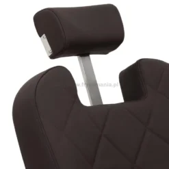 Gabbiano Bruno Fotel barberski brązowy z czarną ramą dostępny w 48h
