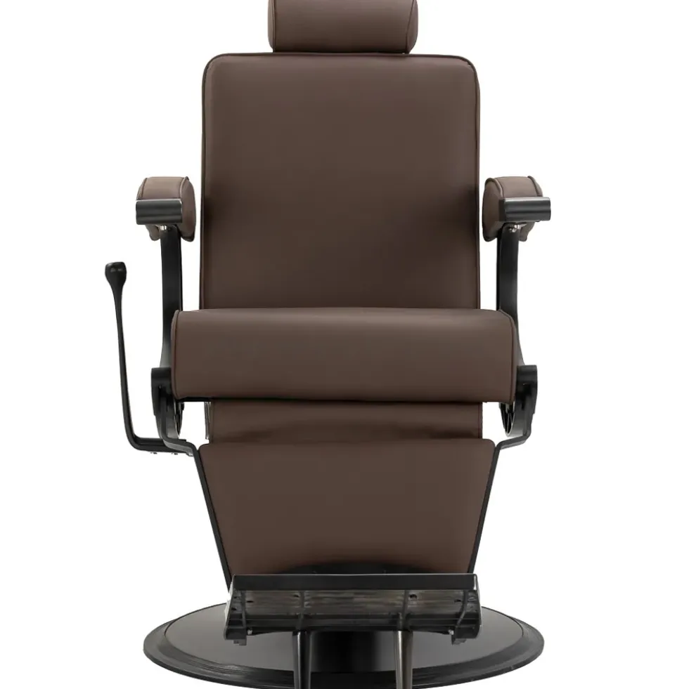 Gabbiano Continental Fotel barberski brązowy, dostępny w 48h