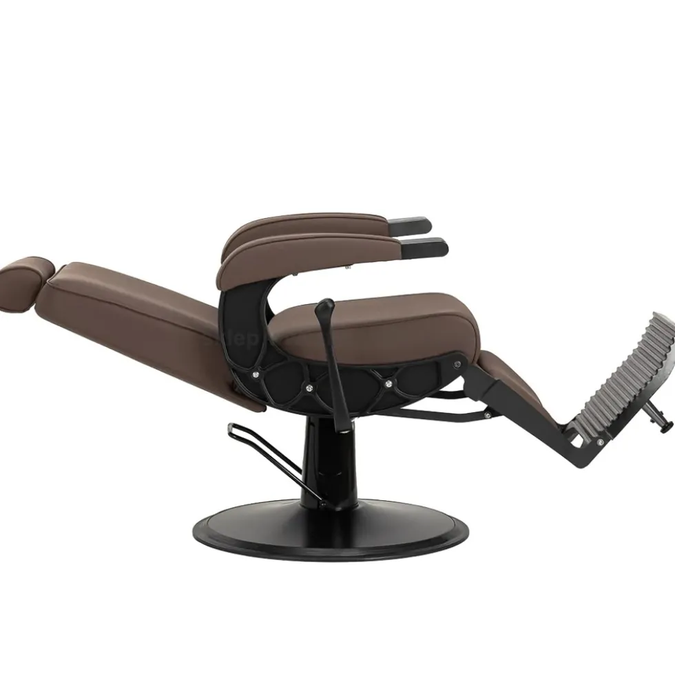 Gabbiano Continental Fotel barberski brązowy, dostępny w 48h