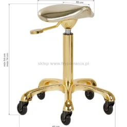 Gabbiano Fine Gold Taboret fryzjerski złoty dostępny w 48h