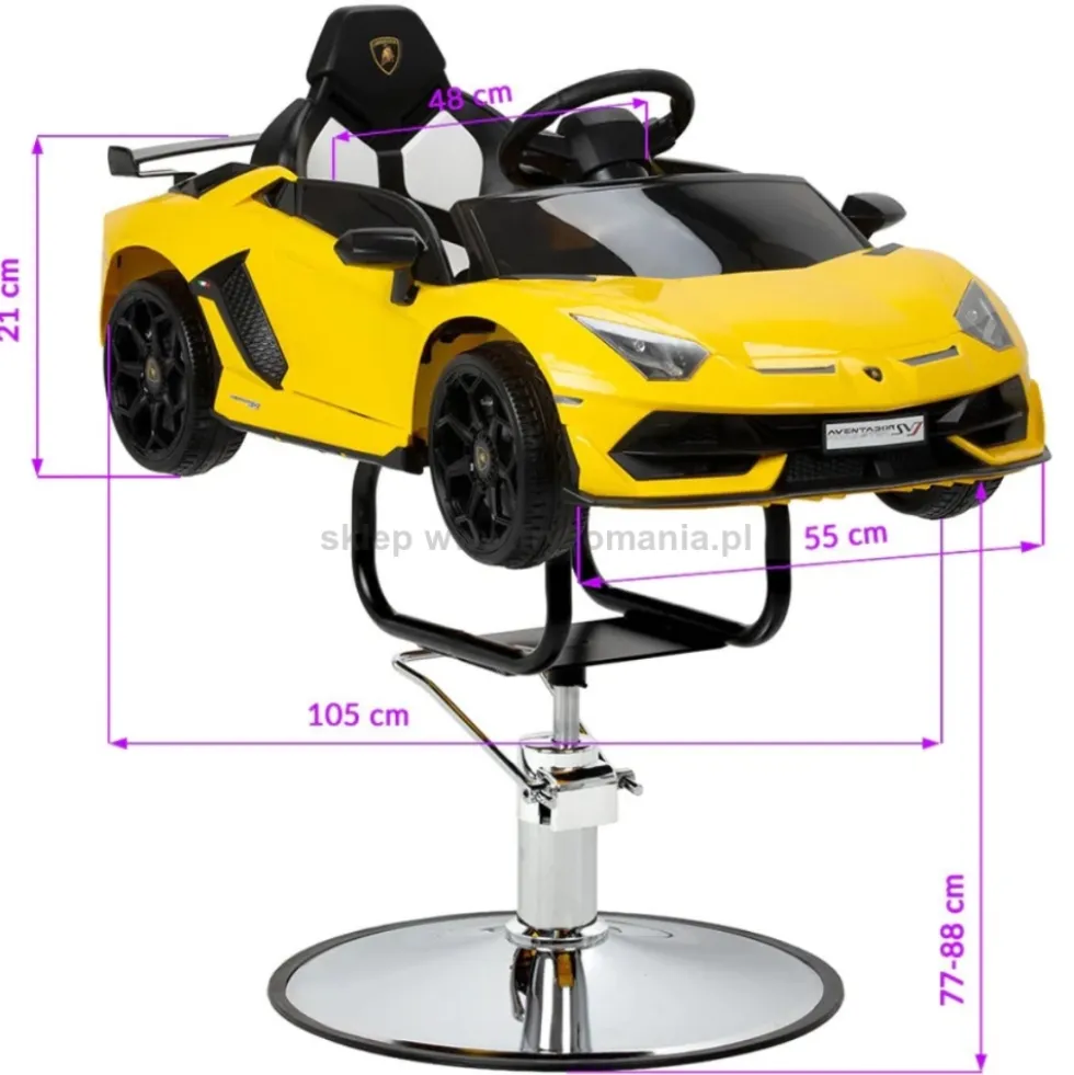 Gabbiano Fotel fryzjerski dziecięcy Lamborghini, dostępny w 48h
