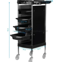 Gabbiano FX11-B Pomocnik fryzjerski czarny