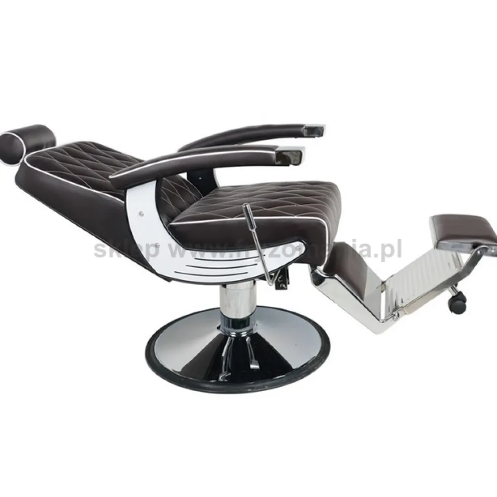 Gabbiano IMPERIAL Fotel barberski brązowy dostępny w 48H