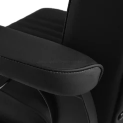 Gabbiano Levi Fotel barberski czarny z czarną ramą, dostępny w 48h