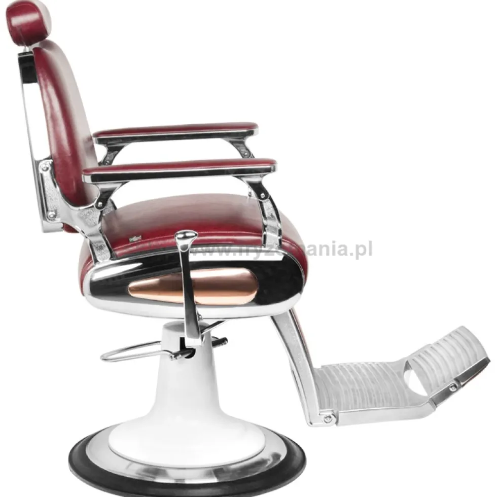 Gabbiano Moto Style Fotel barberski bordowy dostępny w 48H