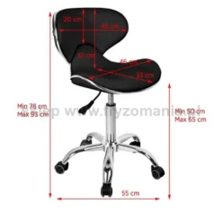 Gabbiano Q-4599 taboret czarny dostępny w 48H