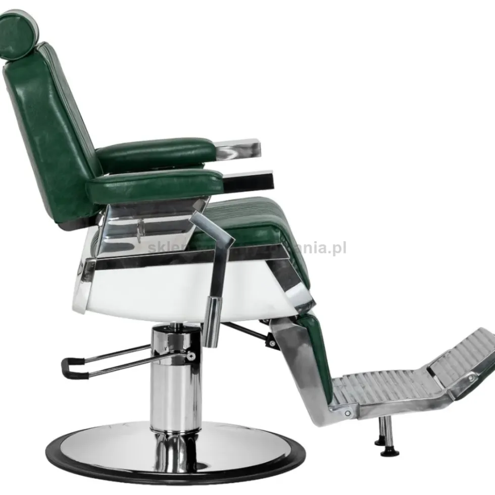 Gabbiano Royal X Fotel barberski zielony, dostępny w 48h