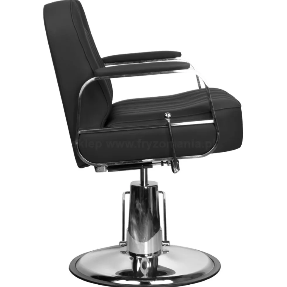 Gabbiano Rufo Fotel barberski czarny dostępny w 48h