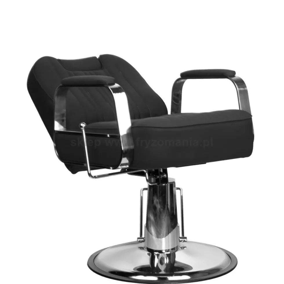 Gabbiano Rufo Fotel barberski czarny dostępny w 48h