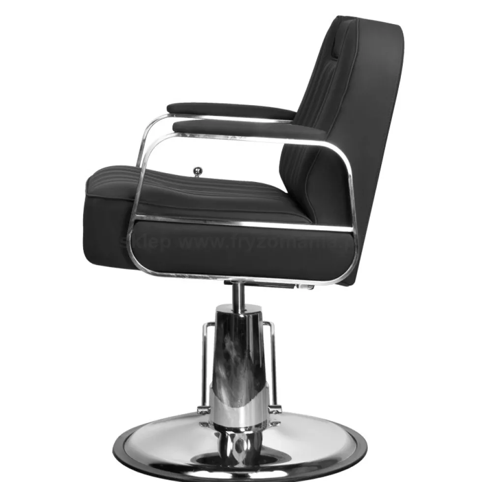 Gabbiano Rufo Fotel barberski czarny dostępny w 48h