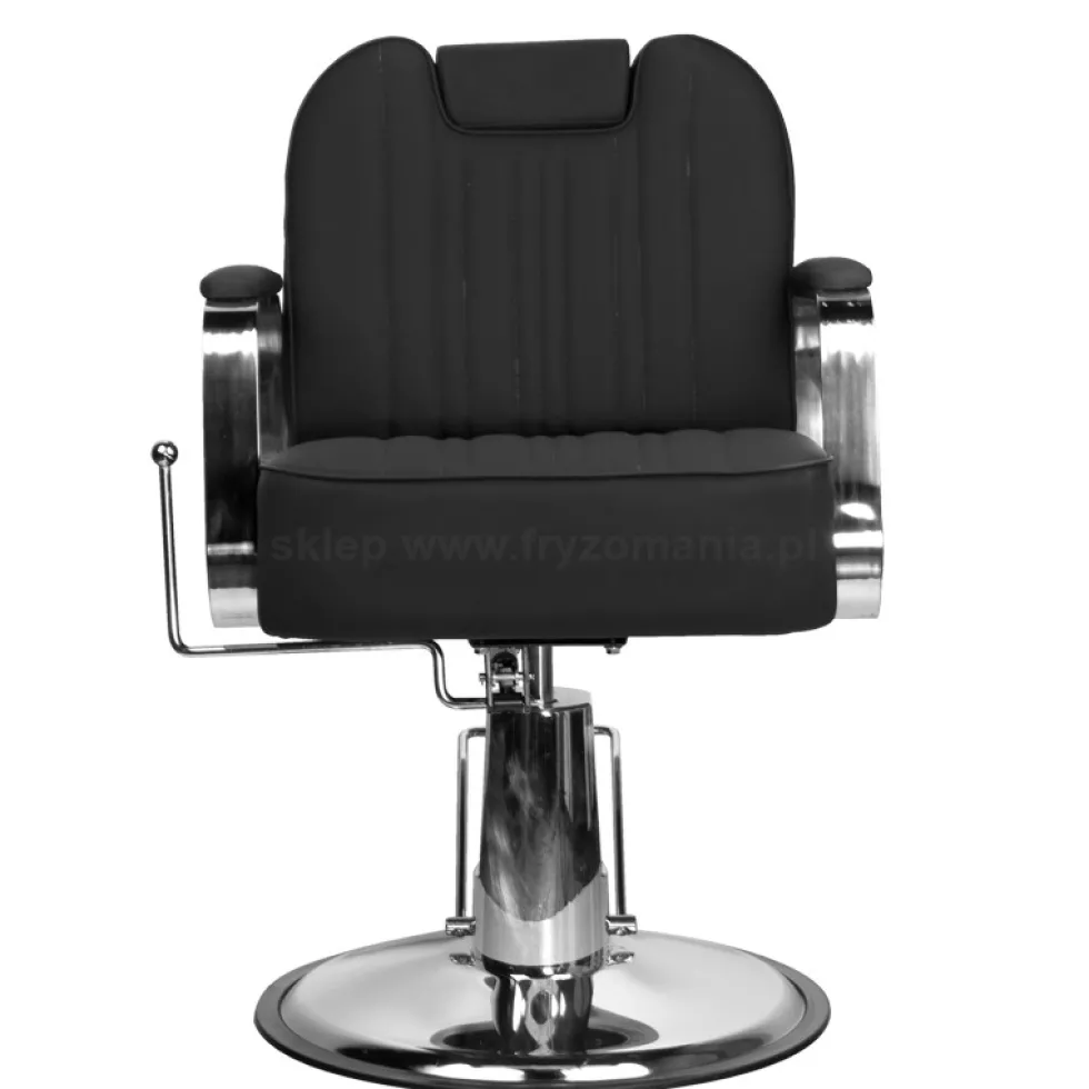Gabbiano Rufo Fotel barberski czarny dostępny w 48h