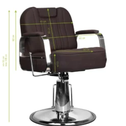 Gabbiano Rufo Fotel barberski brązowy dostępny w 48h