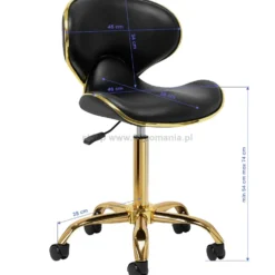 Gabbiano Taboret kosmetyczny Q-4599G Złoto-Czarny, dostępny w 48H