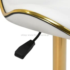Gabbiano Taboret kosmetyczny Q-4599G Złoto-Biały, dostępny w 48H