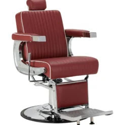 Gabbiano Visionerio Fotel barberski czerwony, dostępny w 48h