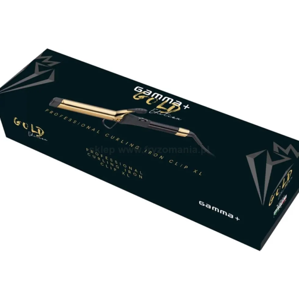 Gamma Piu Iron Clip XL Gold Lokówka do włosów 32mm, pokryta 24-karatowym złotem