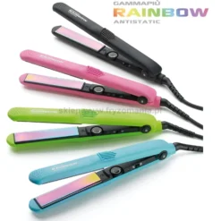 Gamma Piu Rainbow Antistatic prostownica do włosów, czarna