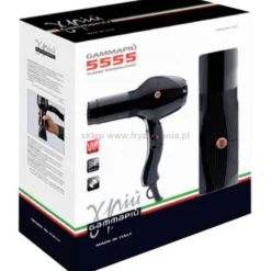 Gamma Piu 5555 Turbo Tormalionic, suszarka do włosów czarna 2400W