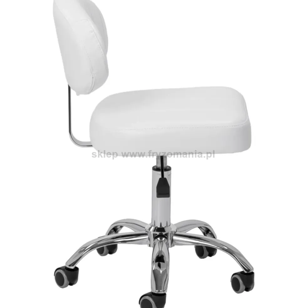 Giovanni Y08 taboret kosmetyczny biały, dostępny w 48h