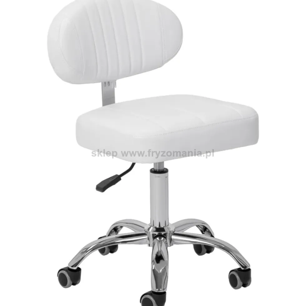 Giovanni Y08 taboret kosmetyczny biały, dostępny w 48h