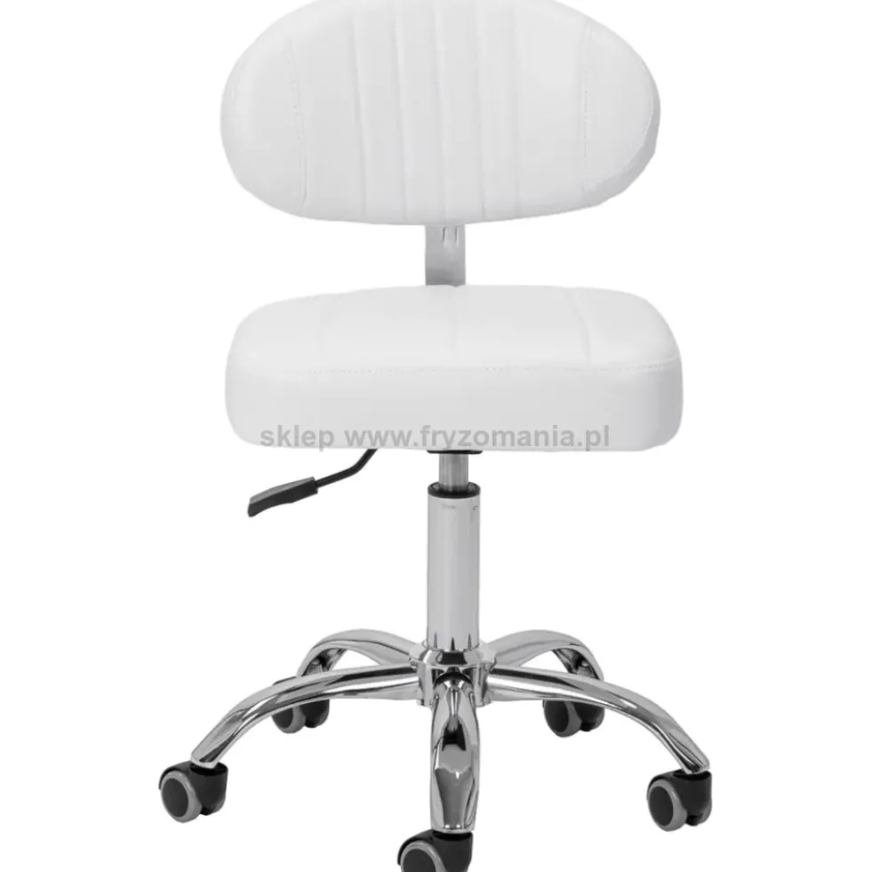 Giovanni Y08 taboret kosmetyczny biały, dostępny w 48h