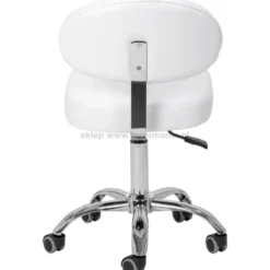 Giovanni Y08 taboret kosmetyczny biały, dostępny w 48h