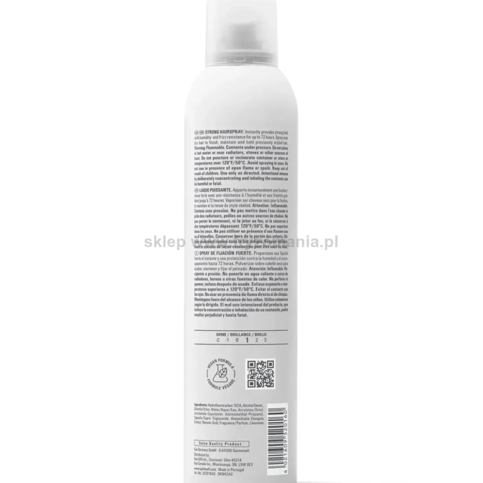 Goldwell Stylesign Hairspray Strong Lakier do włosów mocny 500ml