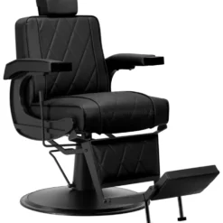 Hair System BM88066 Fotel barberski czarny, czarna rama, dostępny w 48h