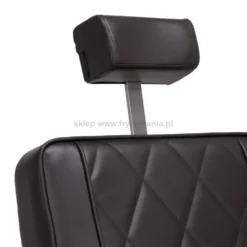 Hair System BM88066 Fotel barberski brązowy, czarna rama, dostępny w 48h