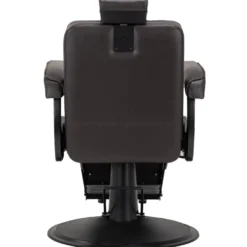 Hair System BM88066 Fotel barberski brązowy, czarna rama, dostępny w 48h