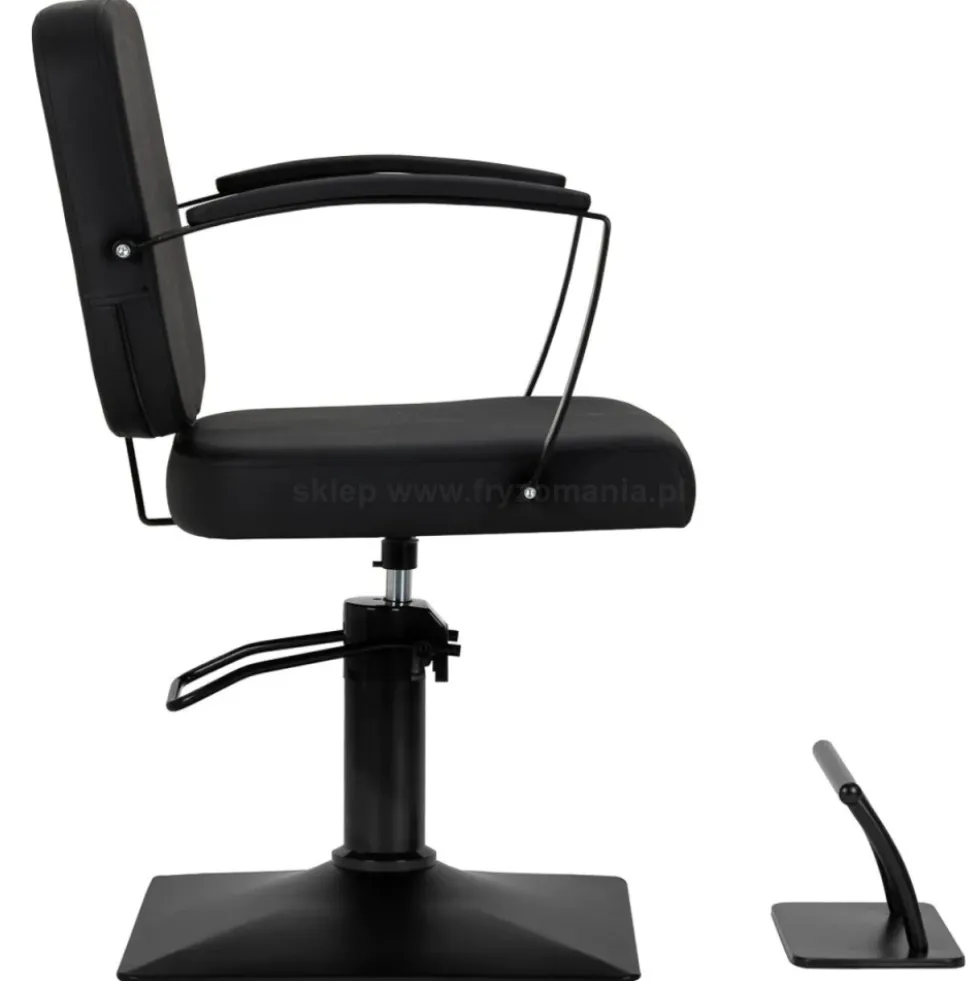 Hair System Edge Fotel fryzjerski czarny, czarna podstawa, dostępny w 48h