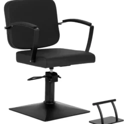 Hair System Edge Fotel fryzjerski czarny, czarna podstawa, dostępny w 48h