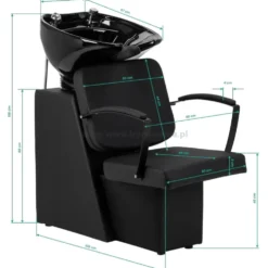Hair System Edge Myjnia fryzjerska czarna, dostępna w 48h
